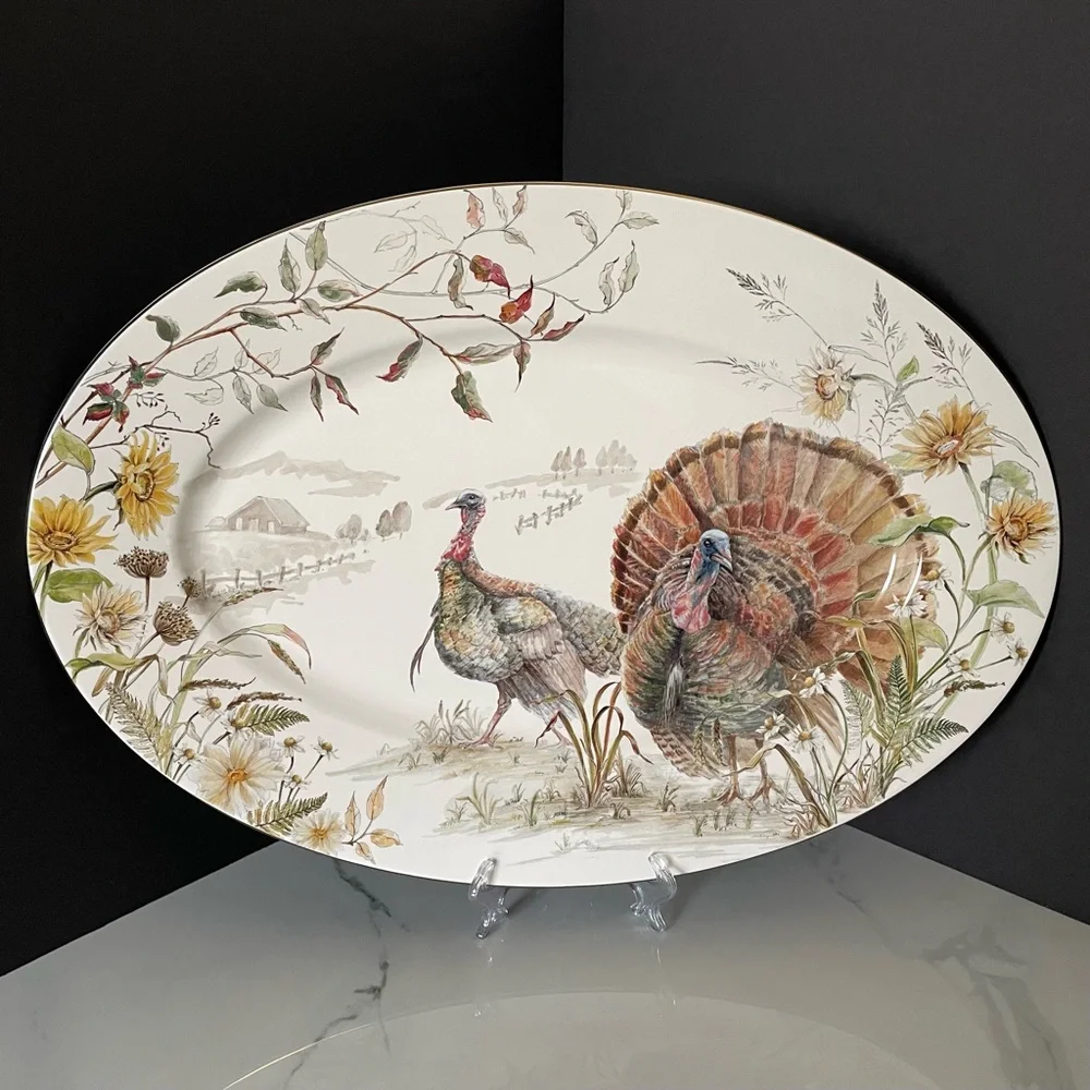 Bedford Harvest Turkey Serving Platter by Pottery Barn